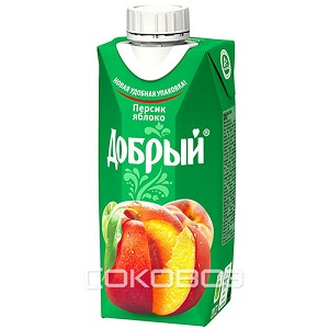 Сок Добрый Персик 0,33 литра 24 шт в уп