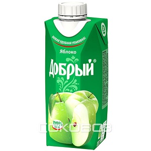 Сок Добрый Яблоко 0,33 литра 24 шт в упаковке