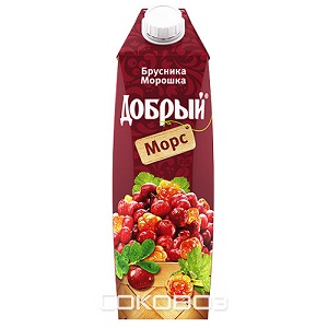 Сок Добрый Морс Брусника Морошка 1 литр/уп.