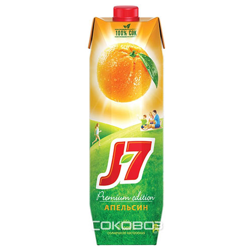 Сок J7 Апельсин 0,97 литра12 штук в упаковке