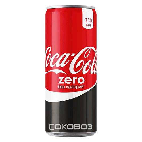 Кока Кола Зеро 0,33 литра ж/б 24 шт