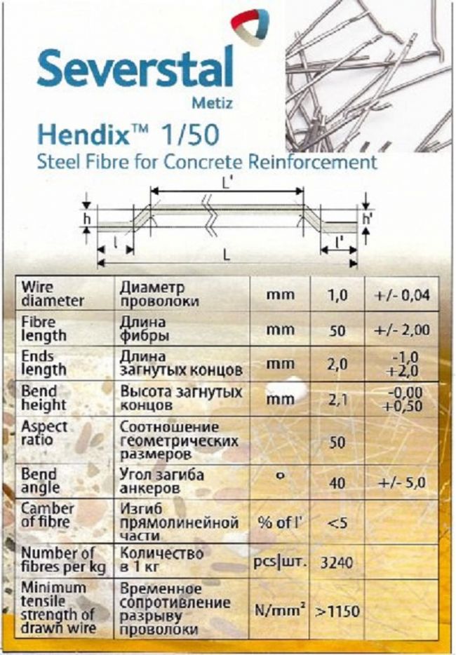 Hendix 1-50, Hendix Prime. Фибра стальная